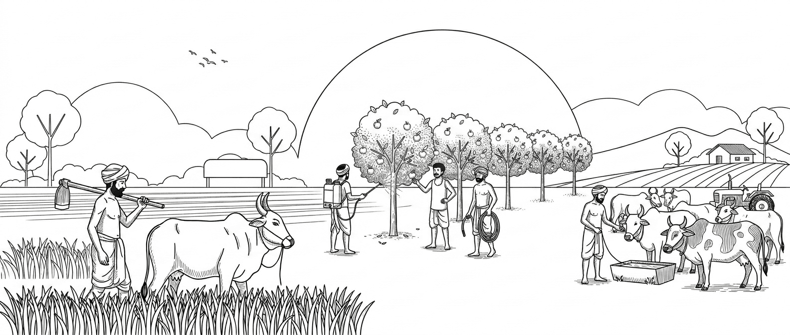 Indian farmer in a green field using the Croply agricultural consultation app
