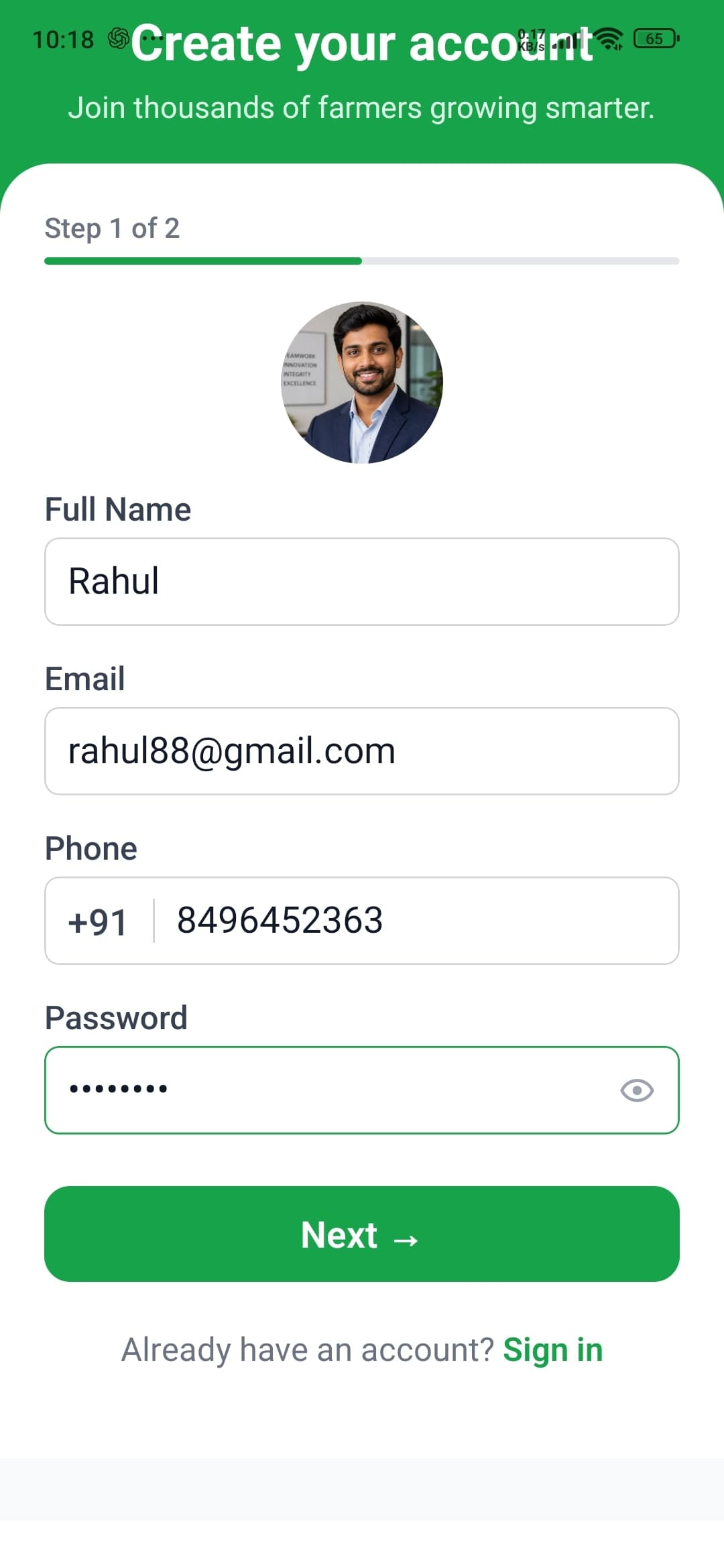 Download the App & Sign Up
