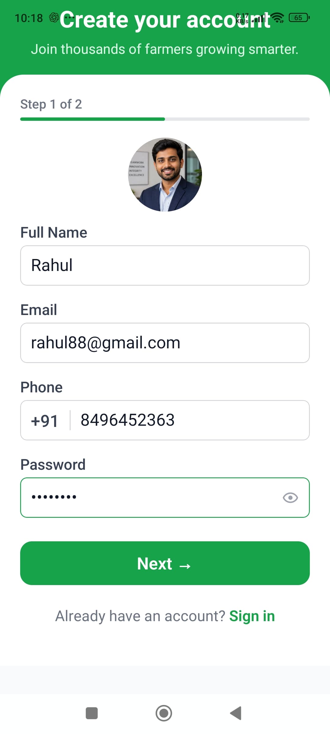Download the App & Sign Up